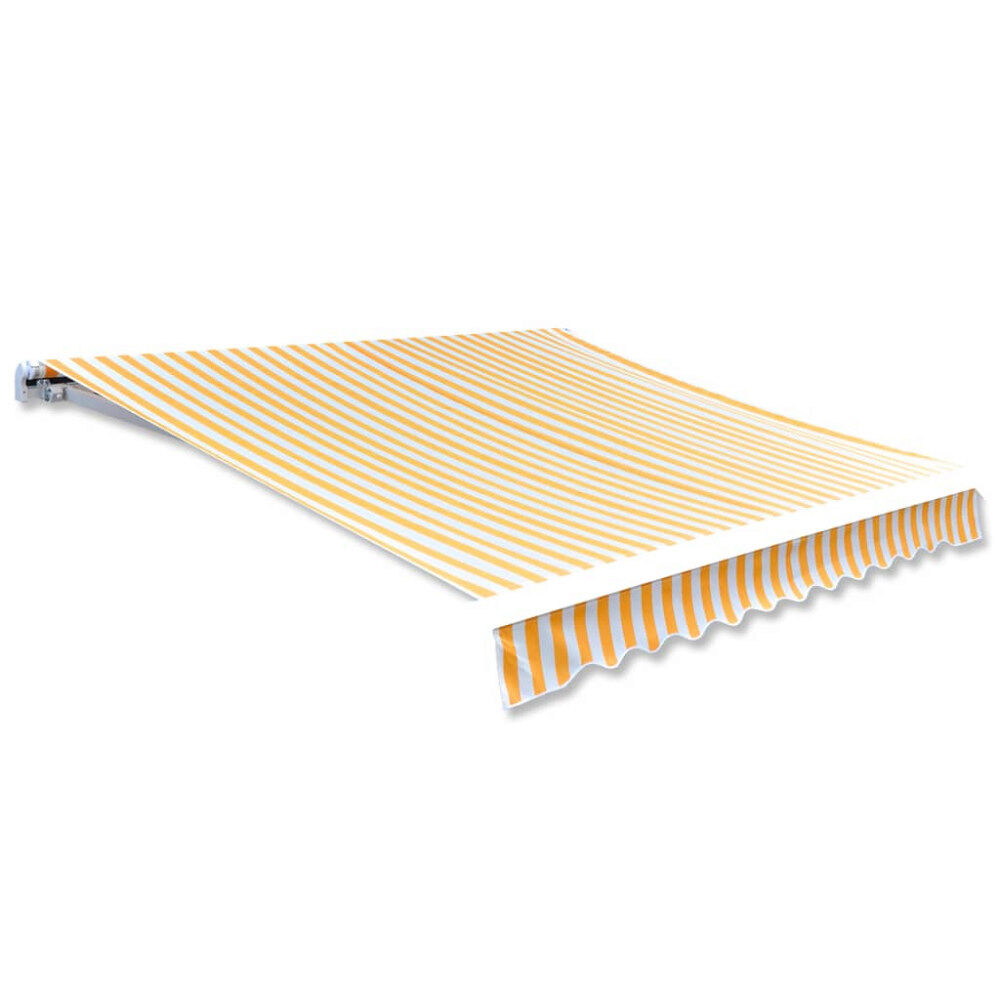 vidaXL Markisduk solros 3 x 2,5 m gul & vit (utan ram)