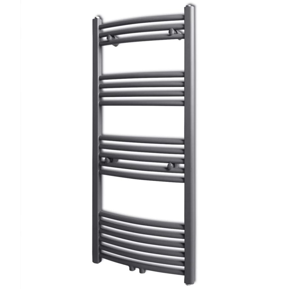vidaXL Handdukstork centralvärme element båge grå 500 x 1160 mm grå