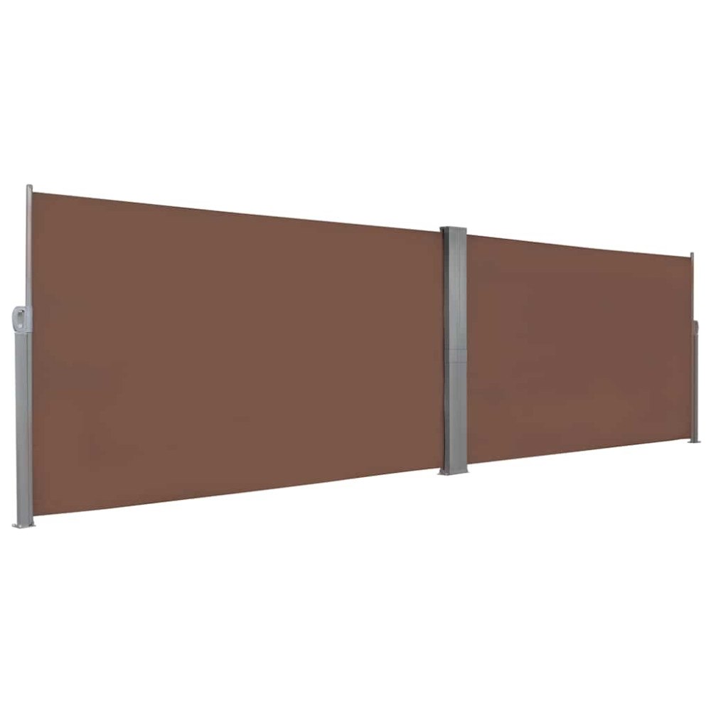 vidaXL Infällbar sidomarkis 160x600 cm brun