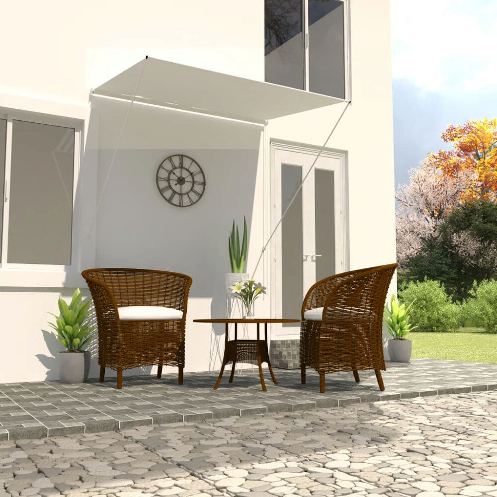 vidaXL Markis 150x150 cm gräddvit