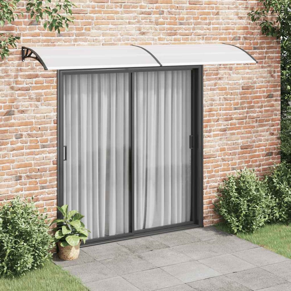 vidaXL Entrétak svart och transparent 300x75 cm PC