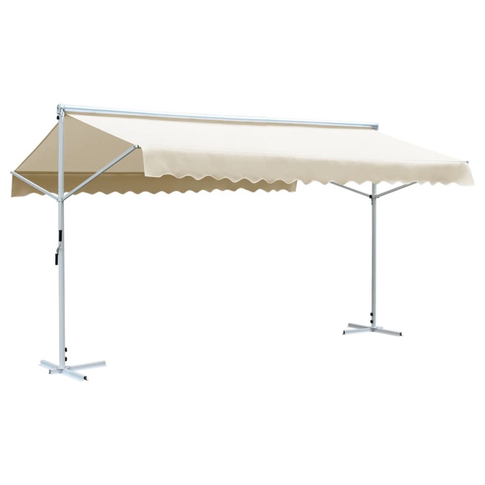 vidaXL Fristående markis 600x300 cm gräddvit