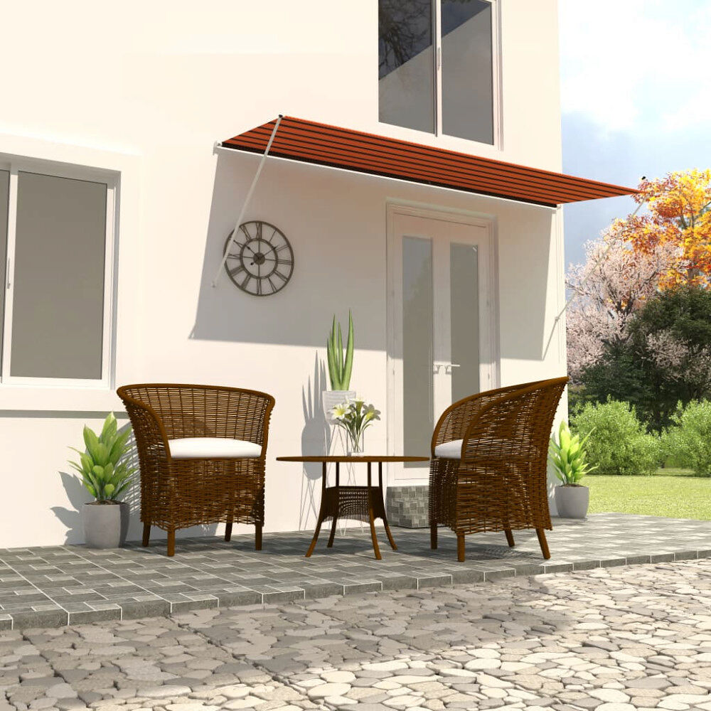 vidaXL Markis 350x150 cm orange och brun