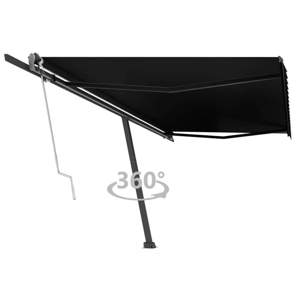 vidaXL Fristående markis automatisk 500x300 cm antracit