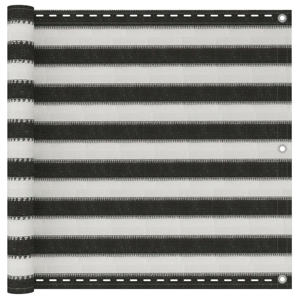 vidaXL Balkongskärm HDPE 90x300 cm antracit och vit