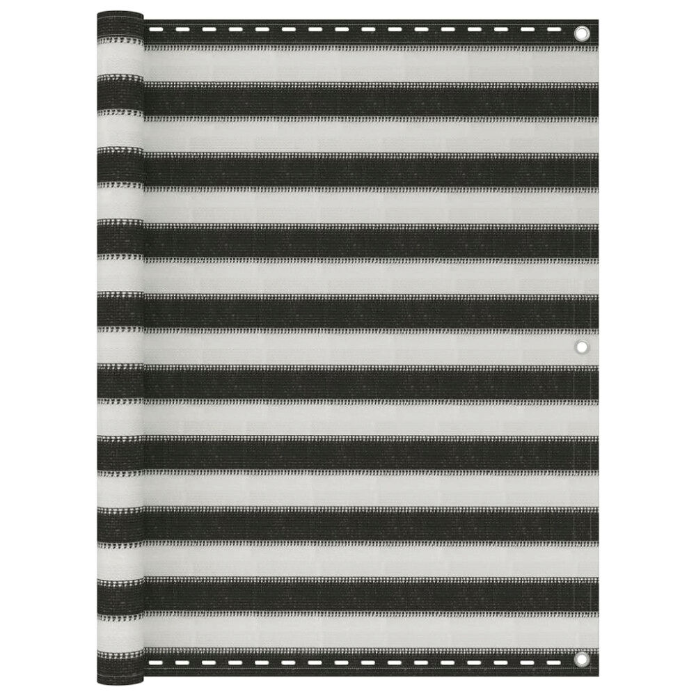 vidaXL Balkongskärm HDPE 120x300 cm antracit och vit