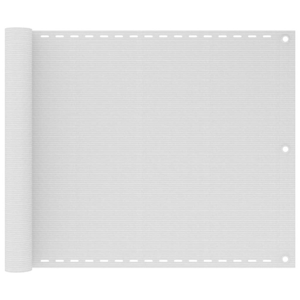 vidaXL Balkongskärm vit 75x500 cm HDPE