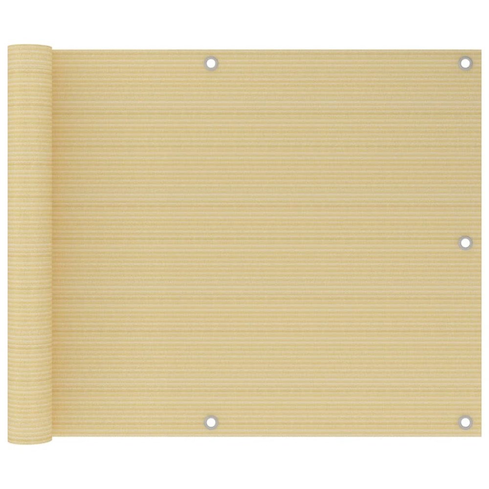 vidaXL Balkongskärm beige 75x300 cm HDPE