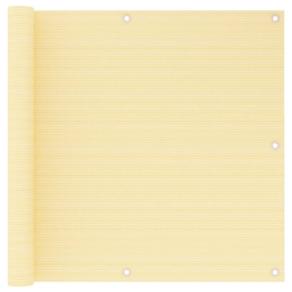 vidaXL Balkongskärm beige 90x500 cm HDPE