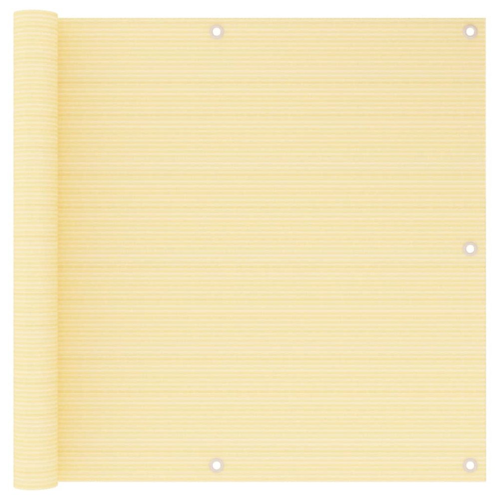 vidaXL Balkongskärm beige 90x600 cm HDPE