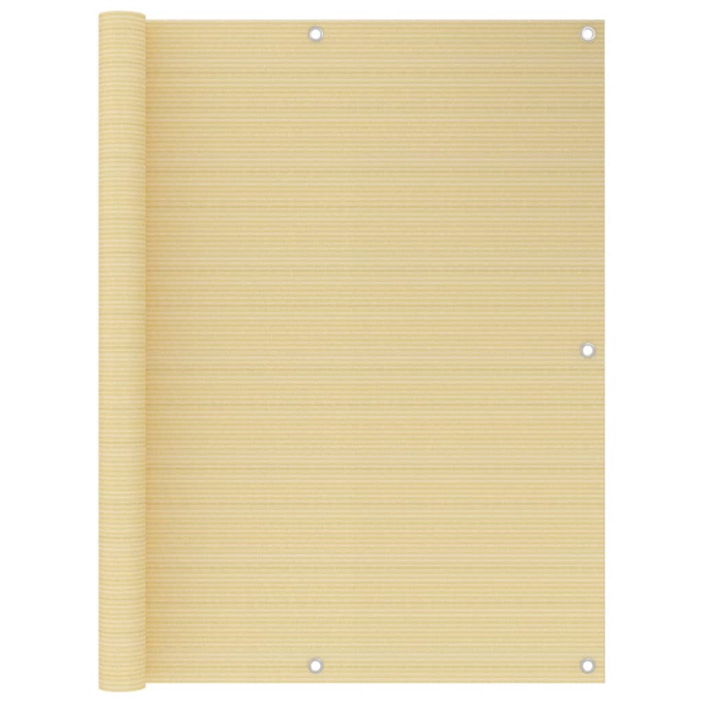 vidaXL Balkongskärm beige 120x600 cm HDPE