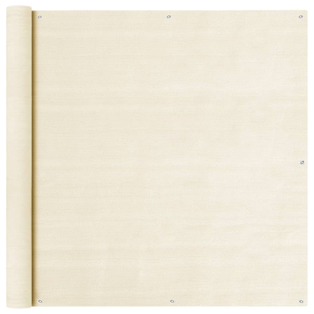 vidaXL Balkongskärm gräddvit 120x300 cm HDPE