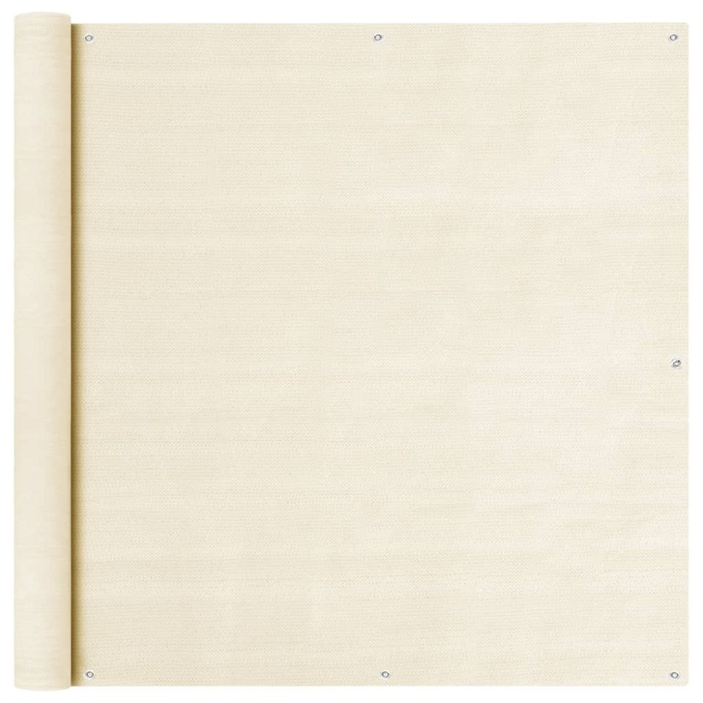 vidaXL Balkongskärm gräddvit 120x300 cm HDPE