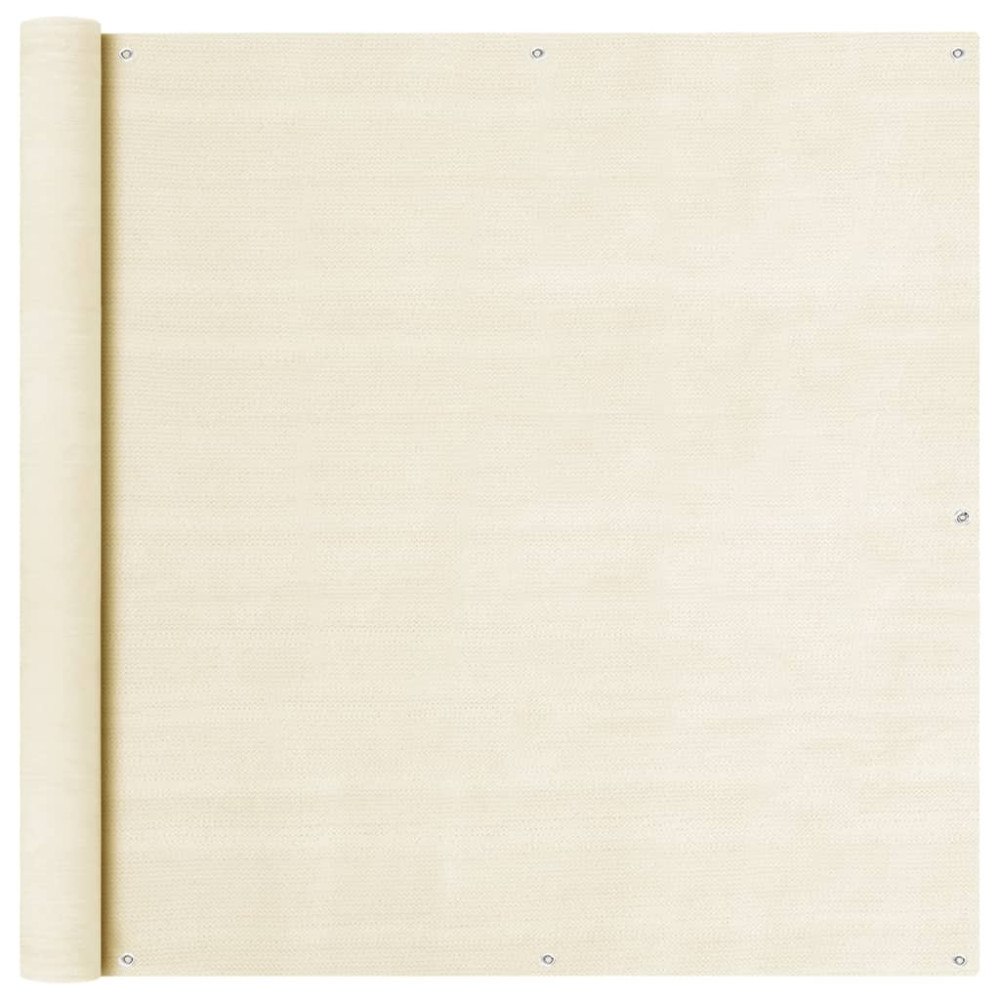 vidaXL Balkongskärm gräddvit 120x500 cm HDPE