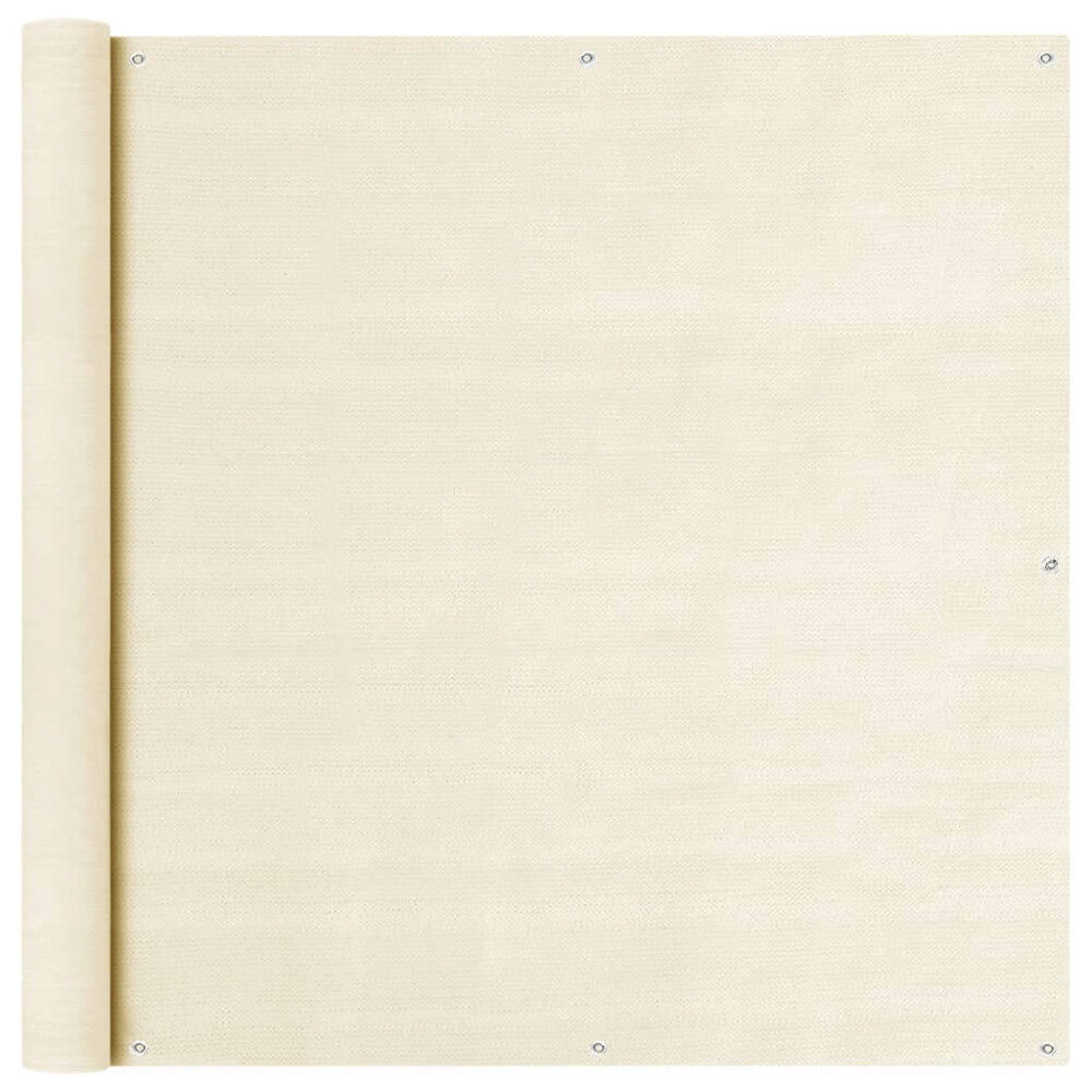 vidaXL Balkongskärm gräddvit 120x500 cm HDPE