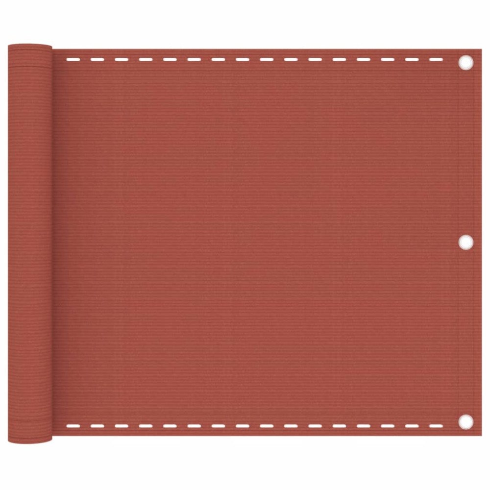 vidaXL Balkongskärm terrakotta 75x500 cm HDPE