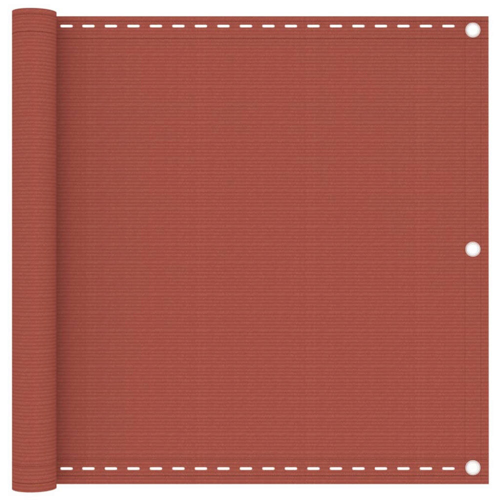 vidaXL Balkongskärm terrakotta 90x500 cm HDPE