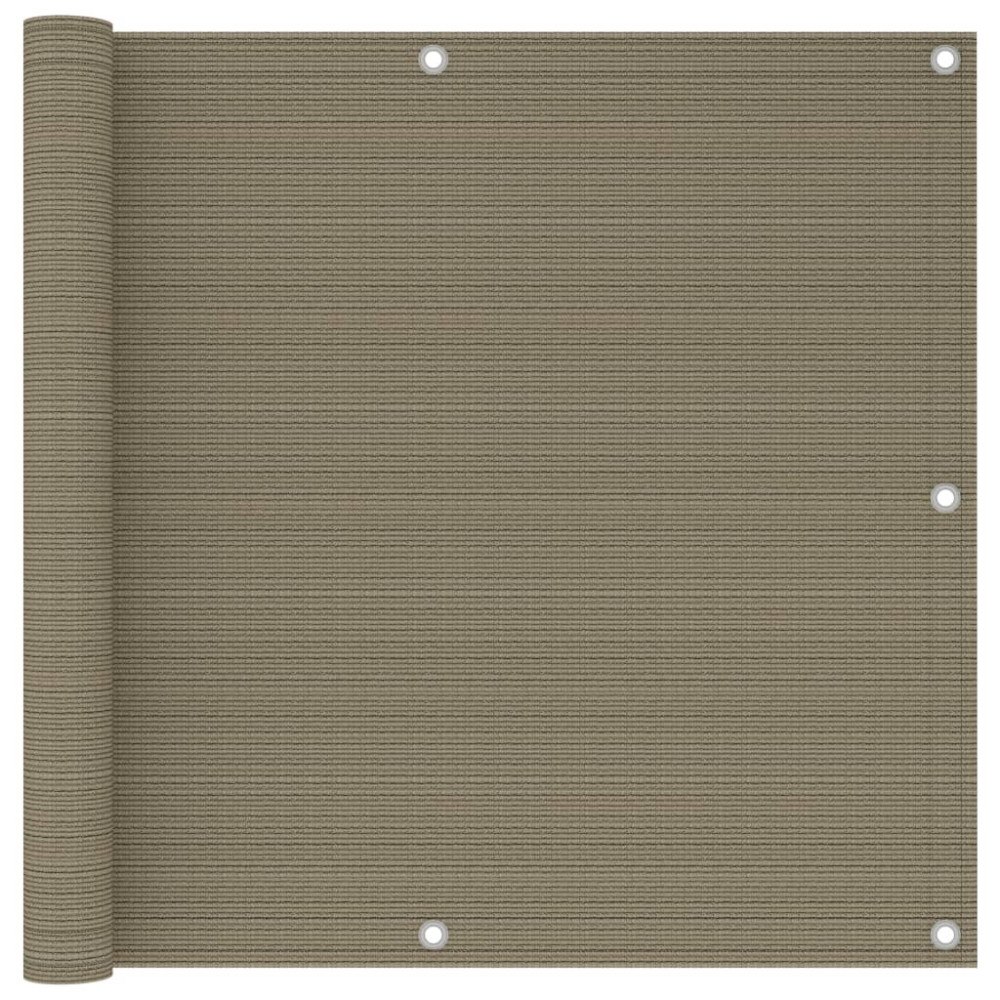 vidaXL Balkongskärm taupe 90x300 cm HDPE
