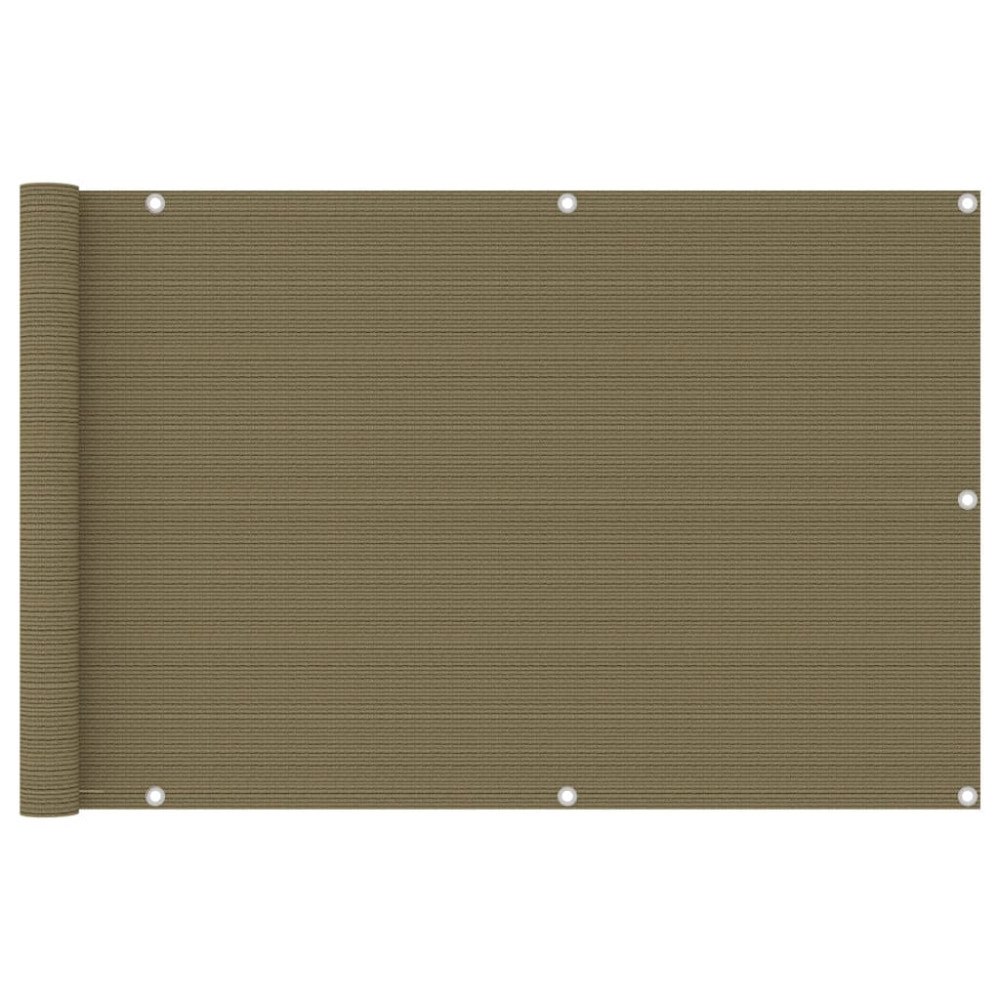 vidaXL Balkongskärm taupe 90x400 cm HDPE