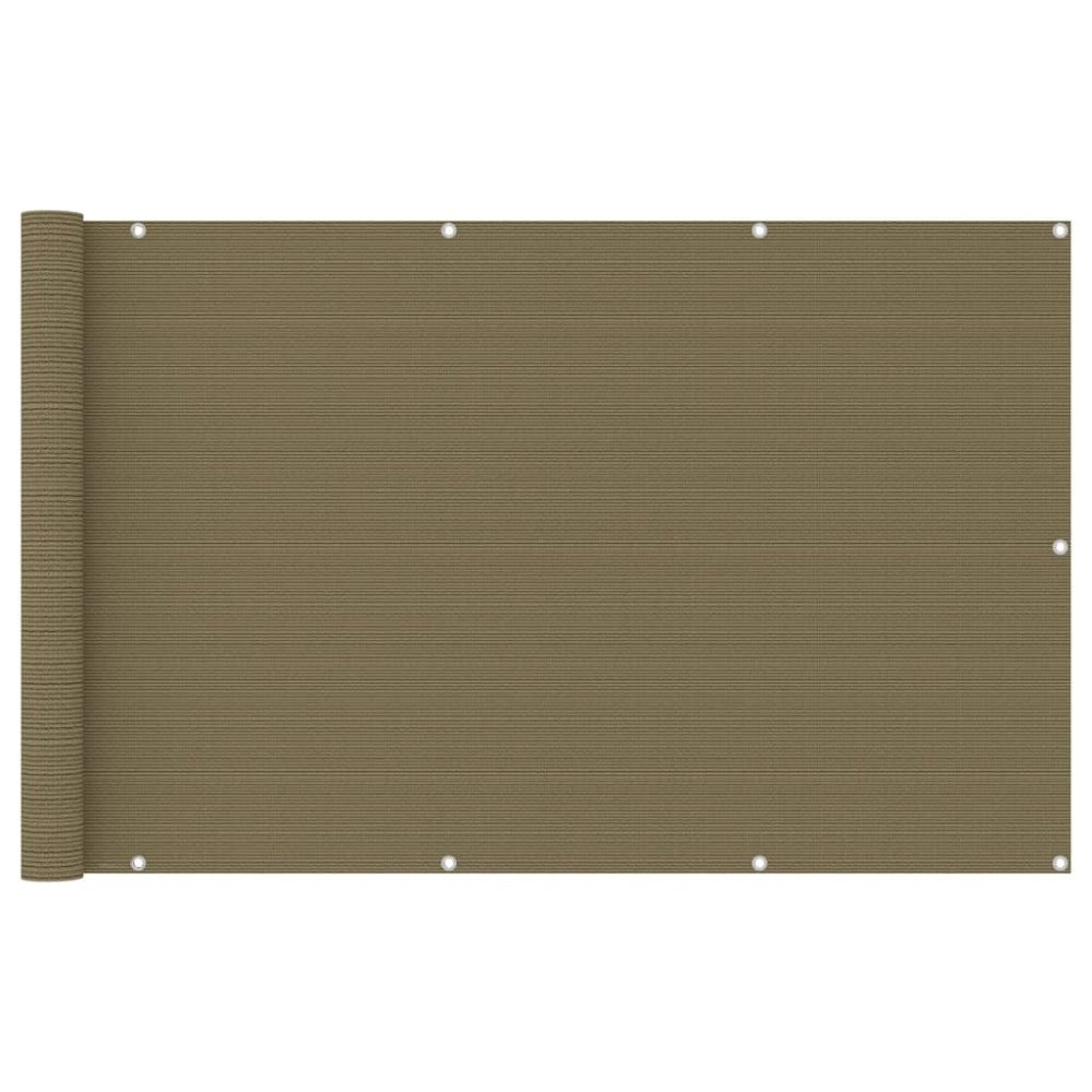vidaXL Balkongskärm taupe 120x400 cm HDPE