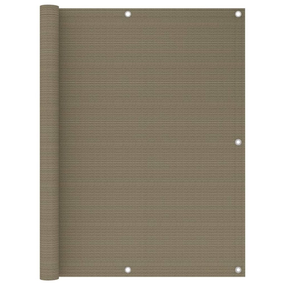 vidaXL Balkongskärm taupe 120x500 cm HDPE
