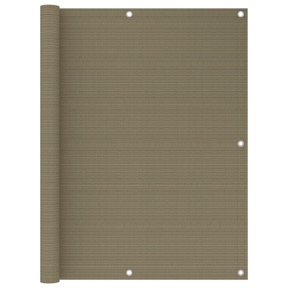 vidaXL Balkongskärm taupe 120x500 cm HDPE