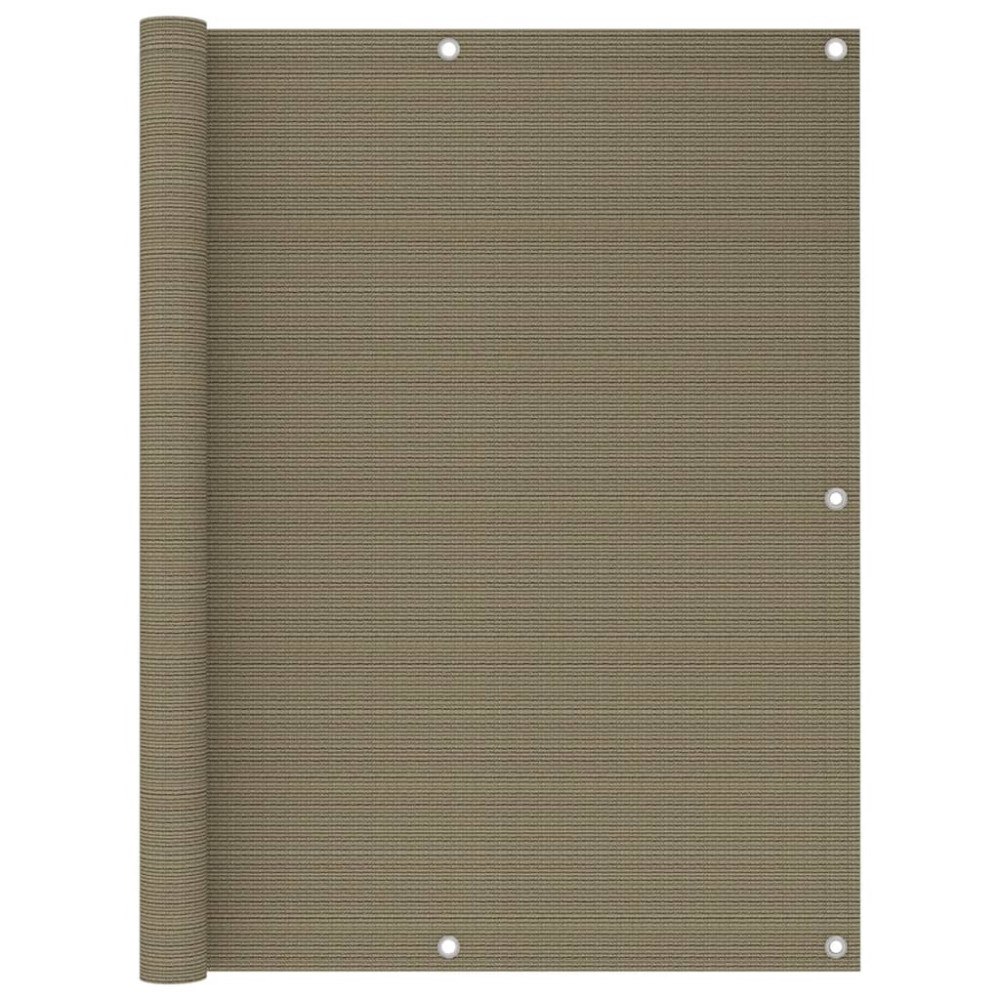 vidaXL Balkongskärm taupe 120x600 cm HDPE