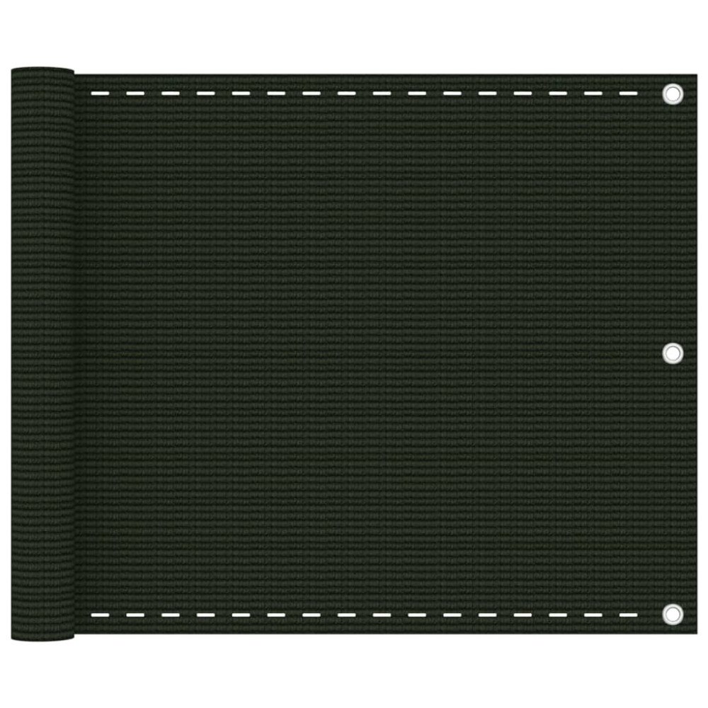 vidaXL Balkongskärm mörkgrön 75x600 cm HDPE