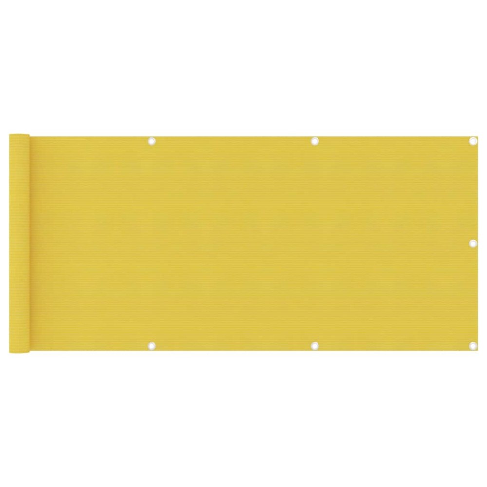 vidaXL Balkongskärm gul 75x400 cm HDPE