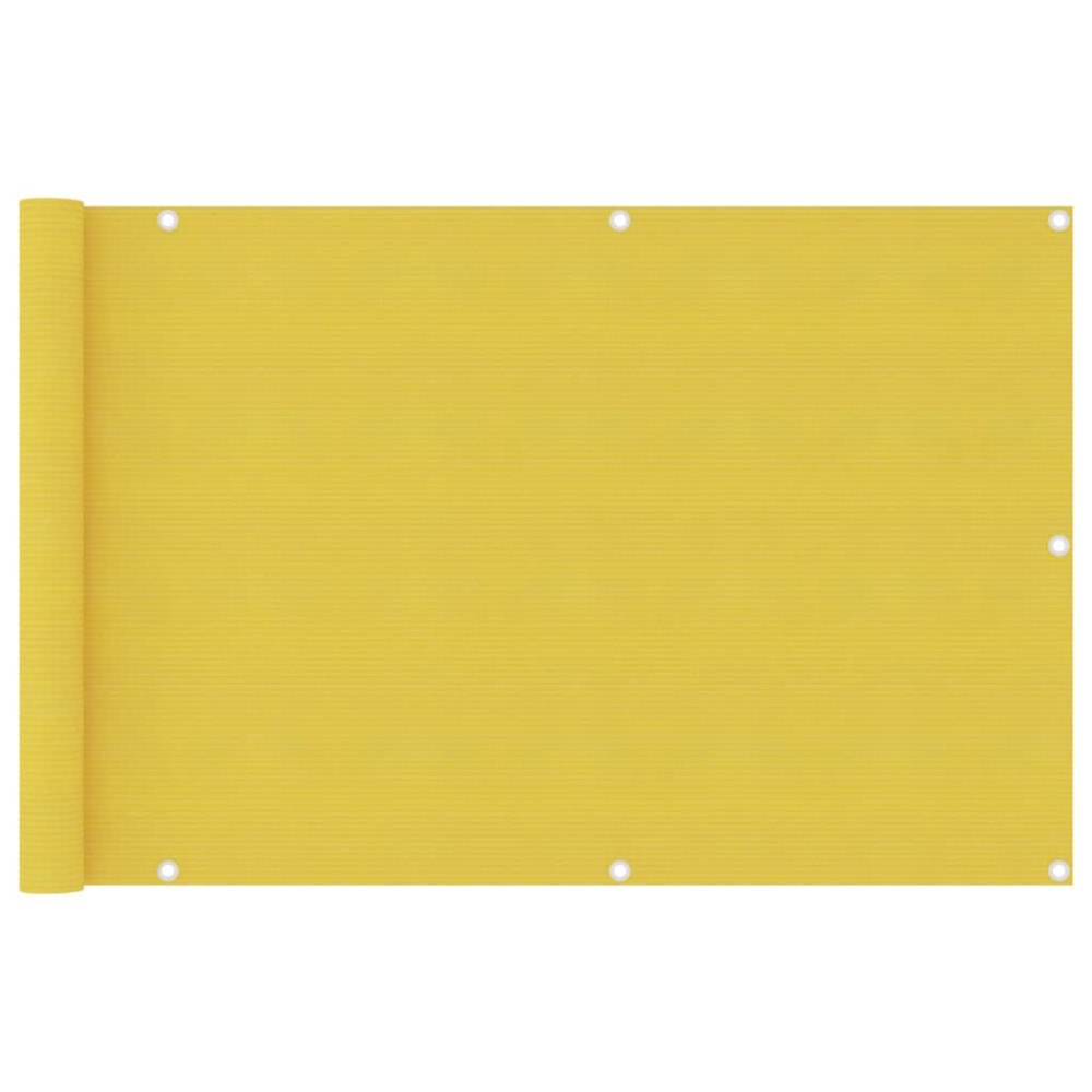 vidaXL Balkongskärm gul 90x400 cm HDPE