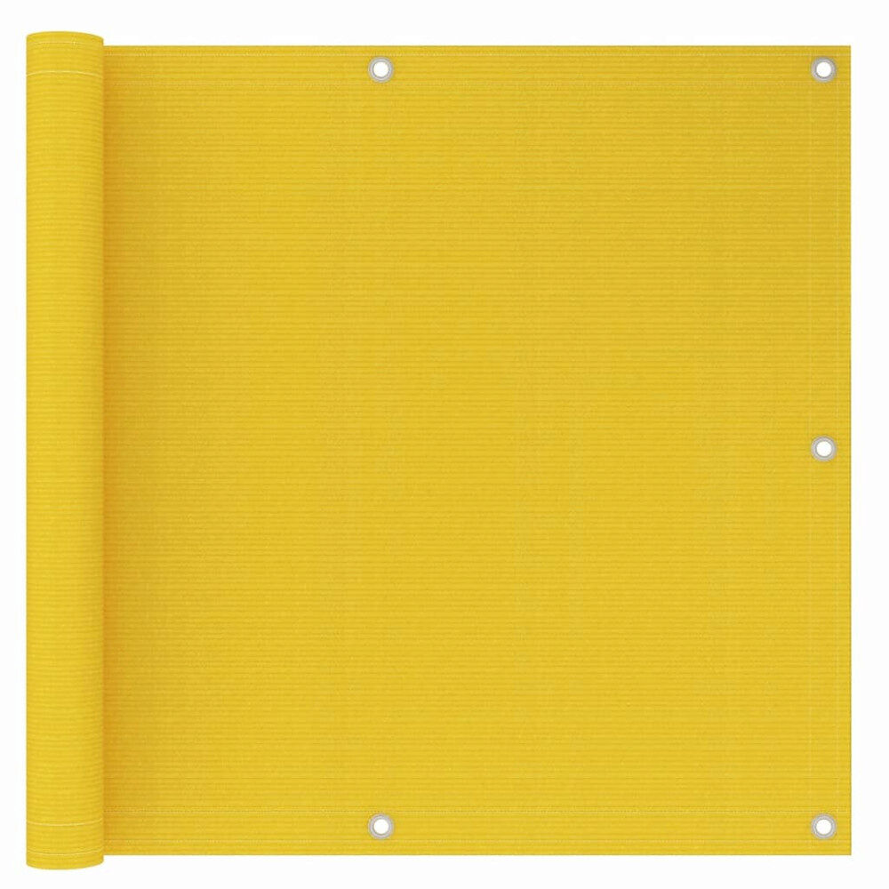 vidaXL Balkongskärm gul 90x500 cm HDPE