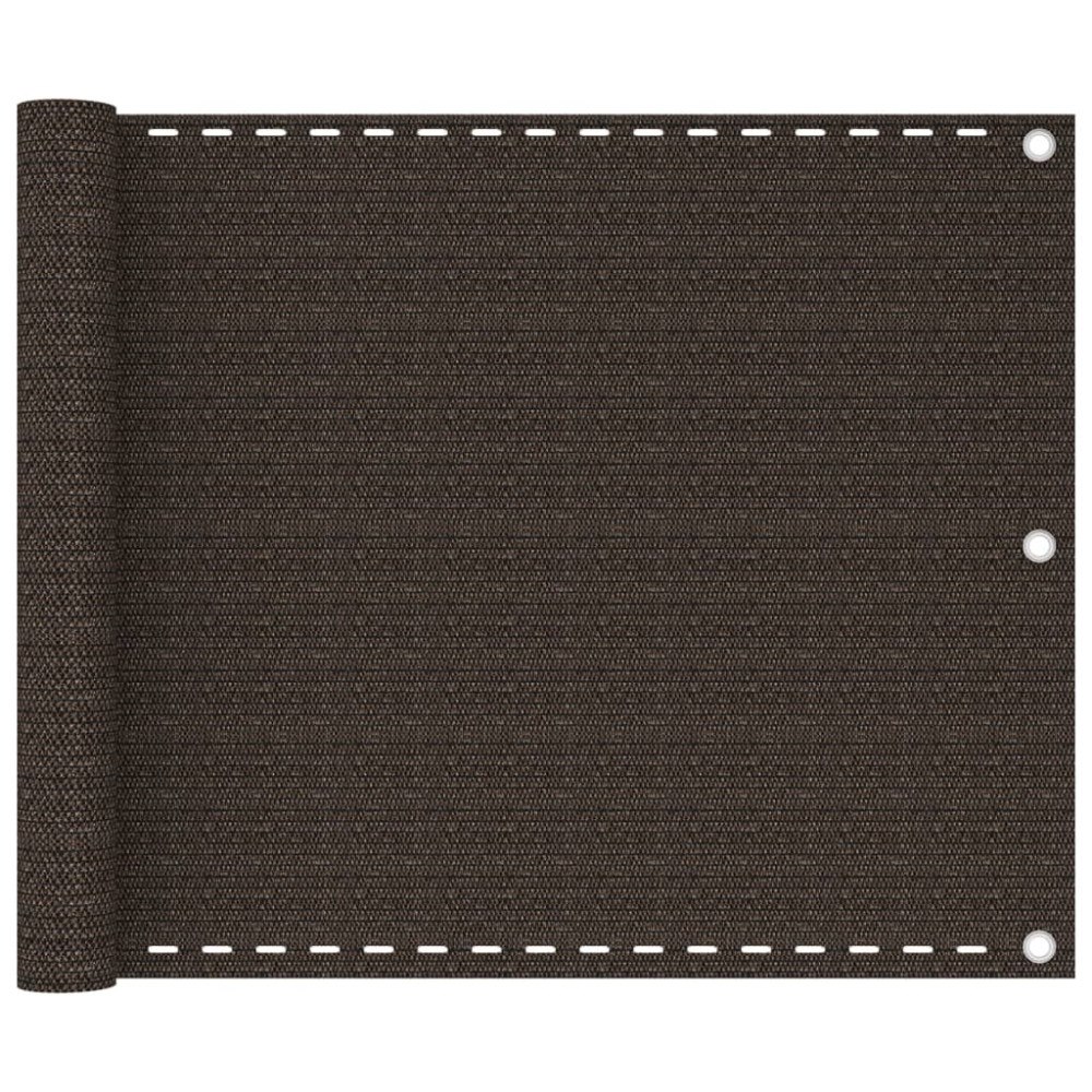 vidaXL Balkongskärm brun 75x500 cm HDPE