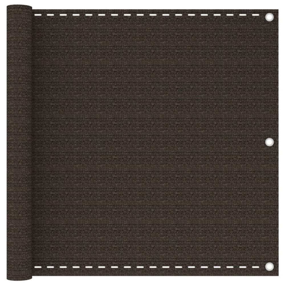 vidaXL Balkongskärm brun 90x500 cm HDPE