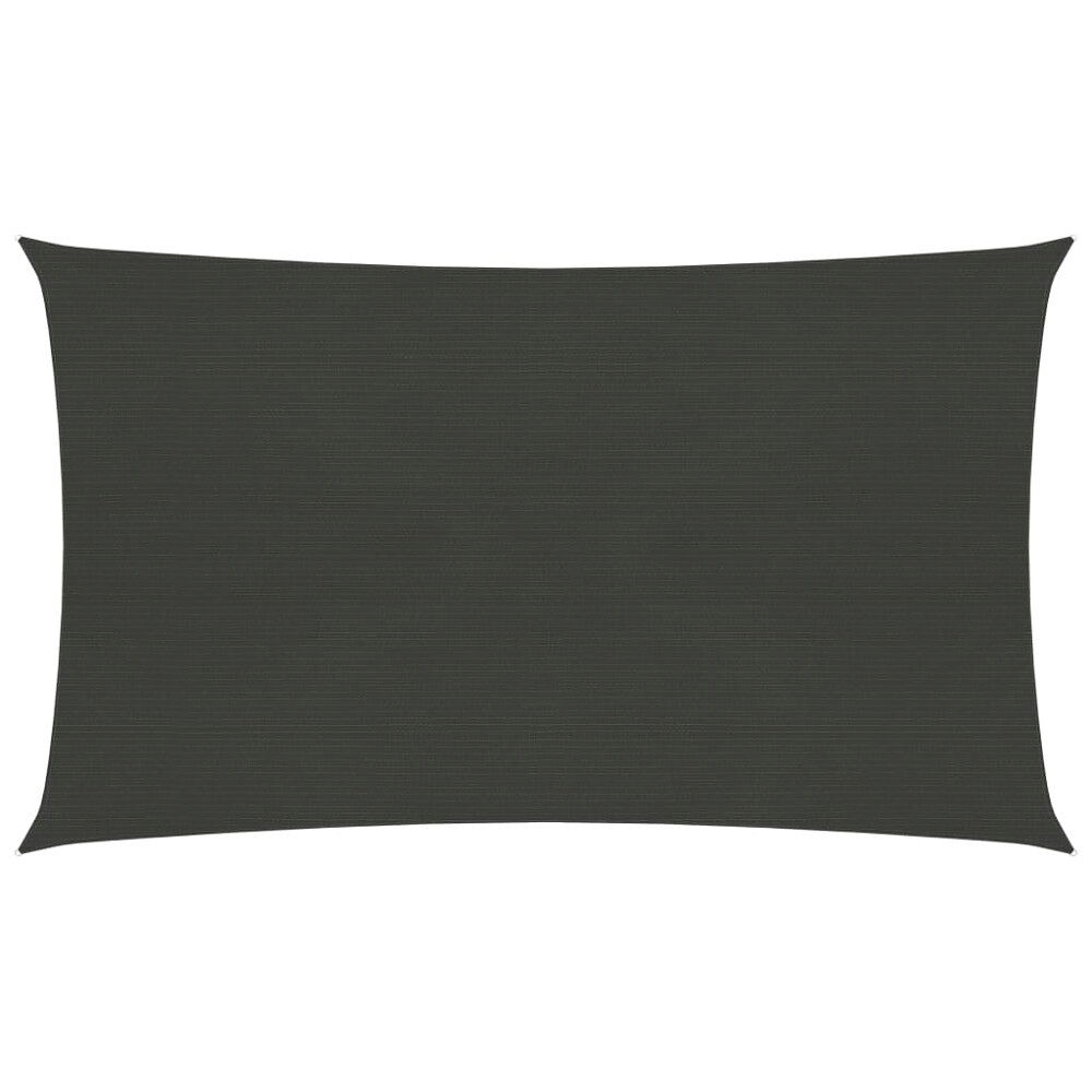 vidaXL Solsegel 160 g/m² antracit 2x5 m HDPE