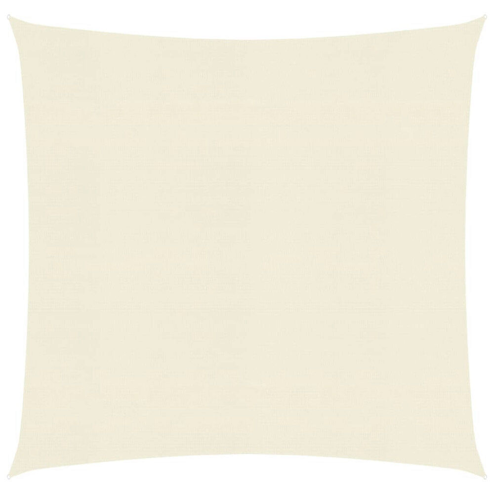 vidaXL Solsegel 160 g/m² gräddvit 4,5x4,5 m HDPE