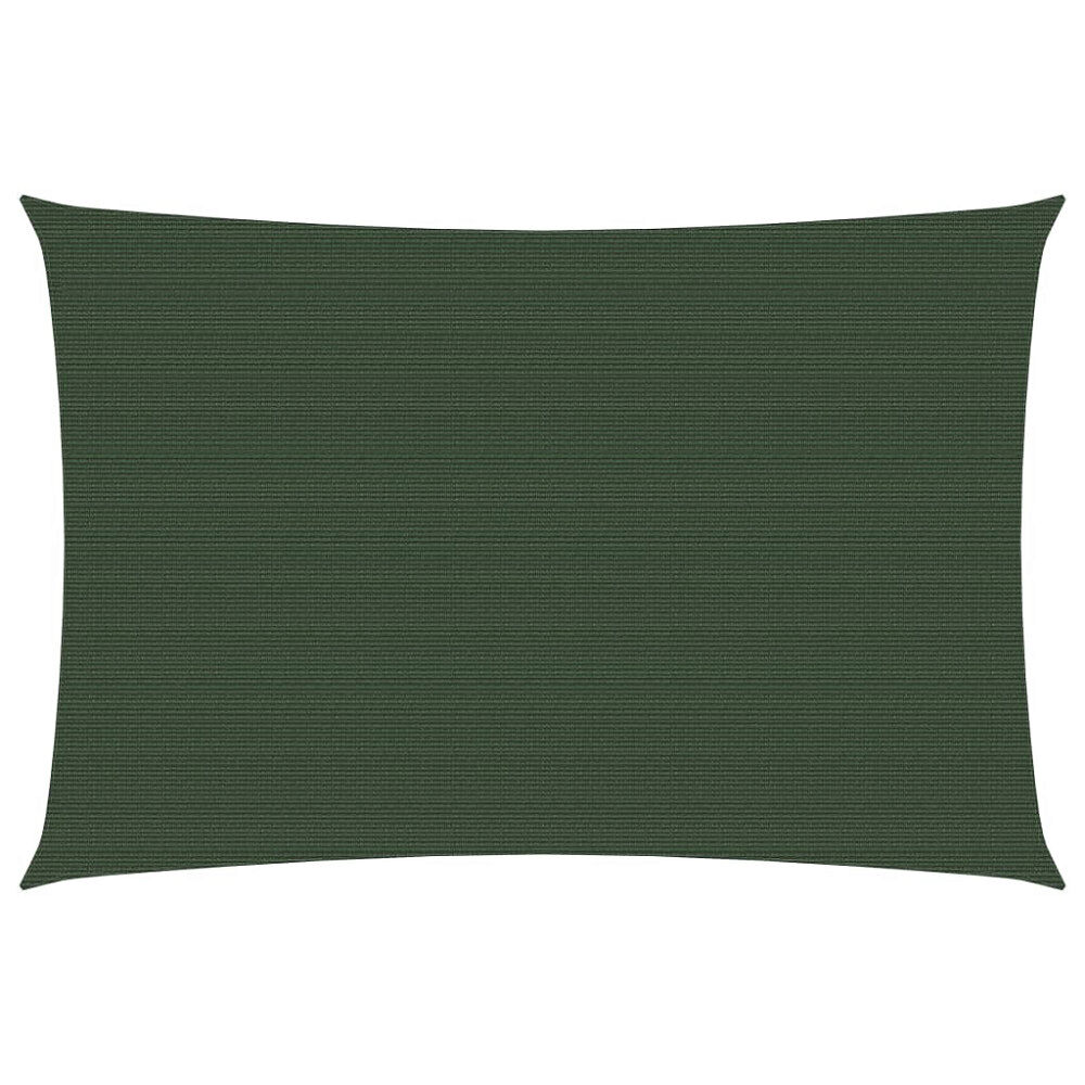 vidaXL Solsegel 160 g/m² mörkgrön 2x3,5 m HDPE