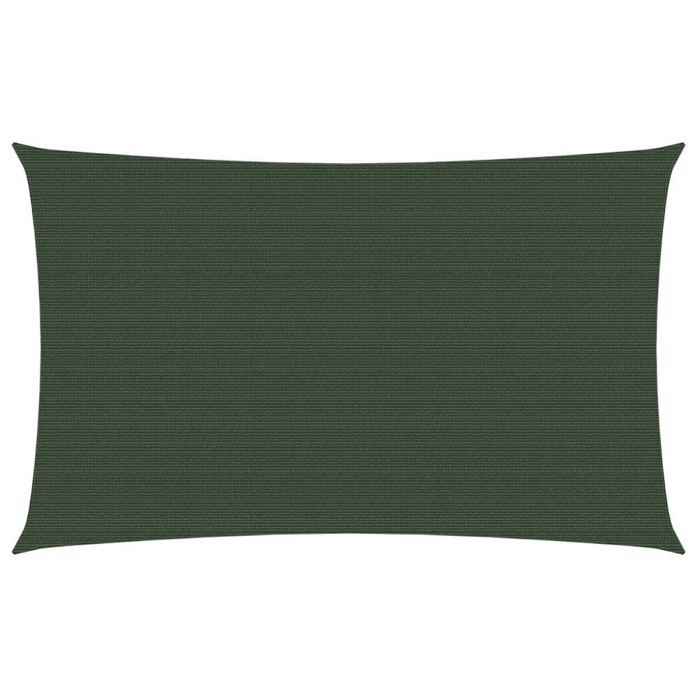 vidaXL Solsegel 160 g/m² mörkgrön 4x6 m HDPE
