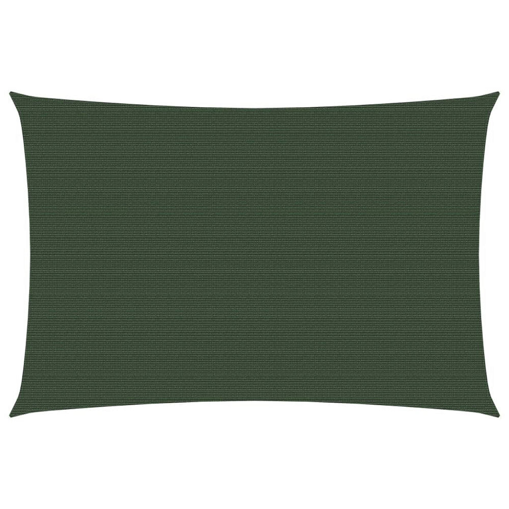 vidaXL Solsegel 160 g/m² mörkgrön 6x7 m HDPE