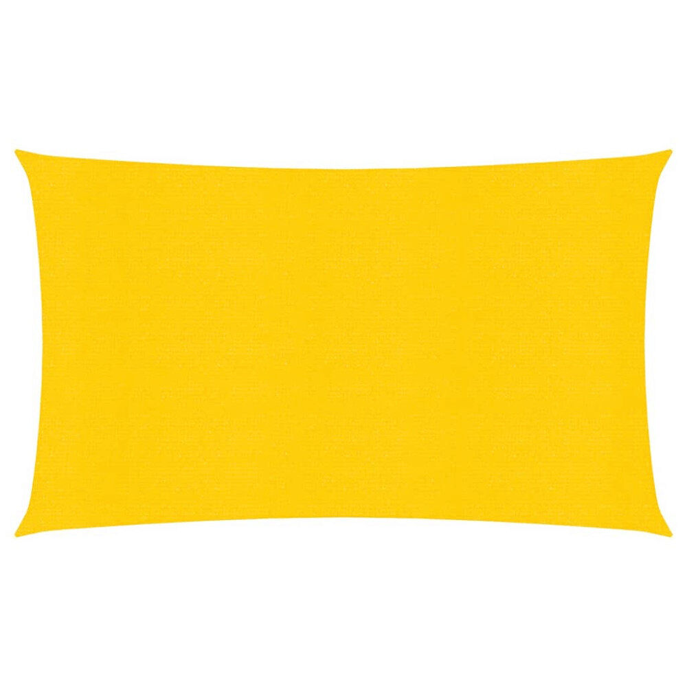 vidaXL Solsegel 160 g/m² gul 2x5 m HDPE