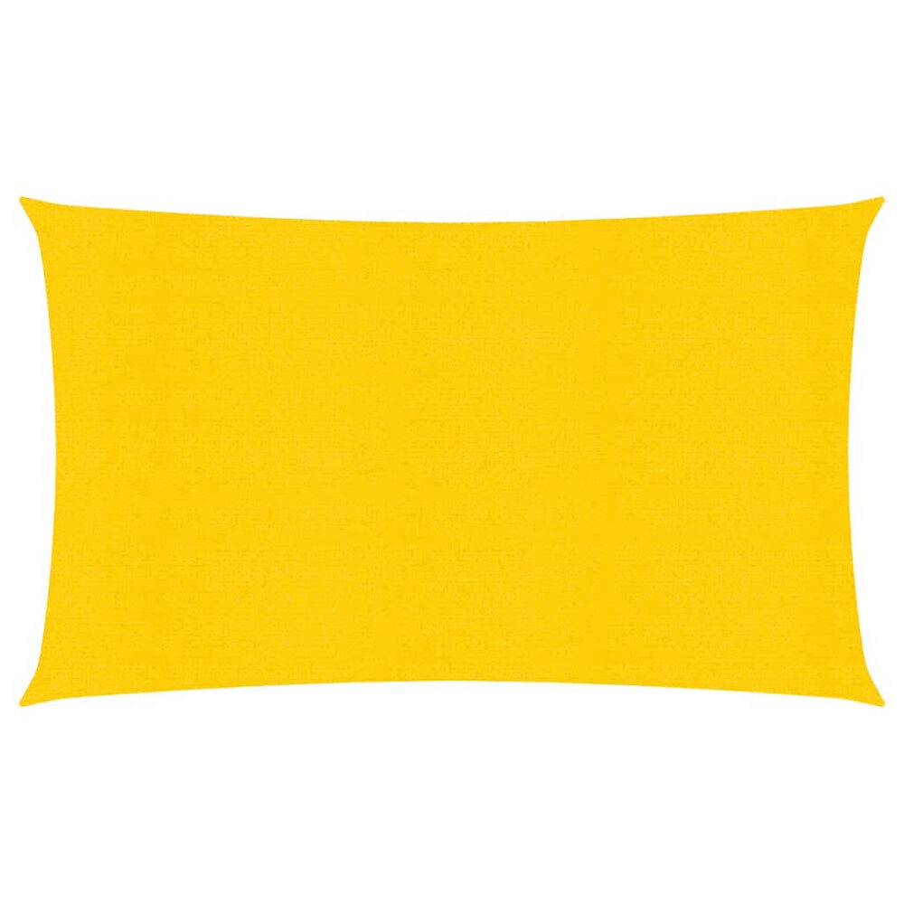 vidaXL Solsegel 160 g/m² gul 3x6 m HDPE