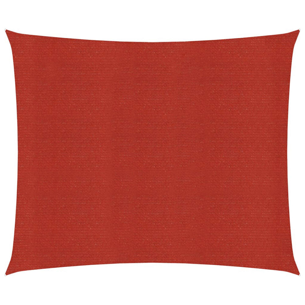 vidaXL Solsegel 160 g/m² röd 2,5x2,5 m HDPE