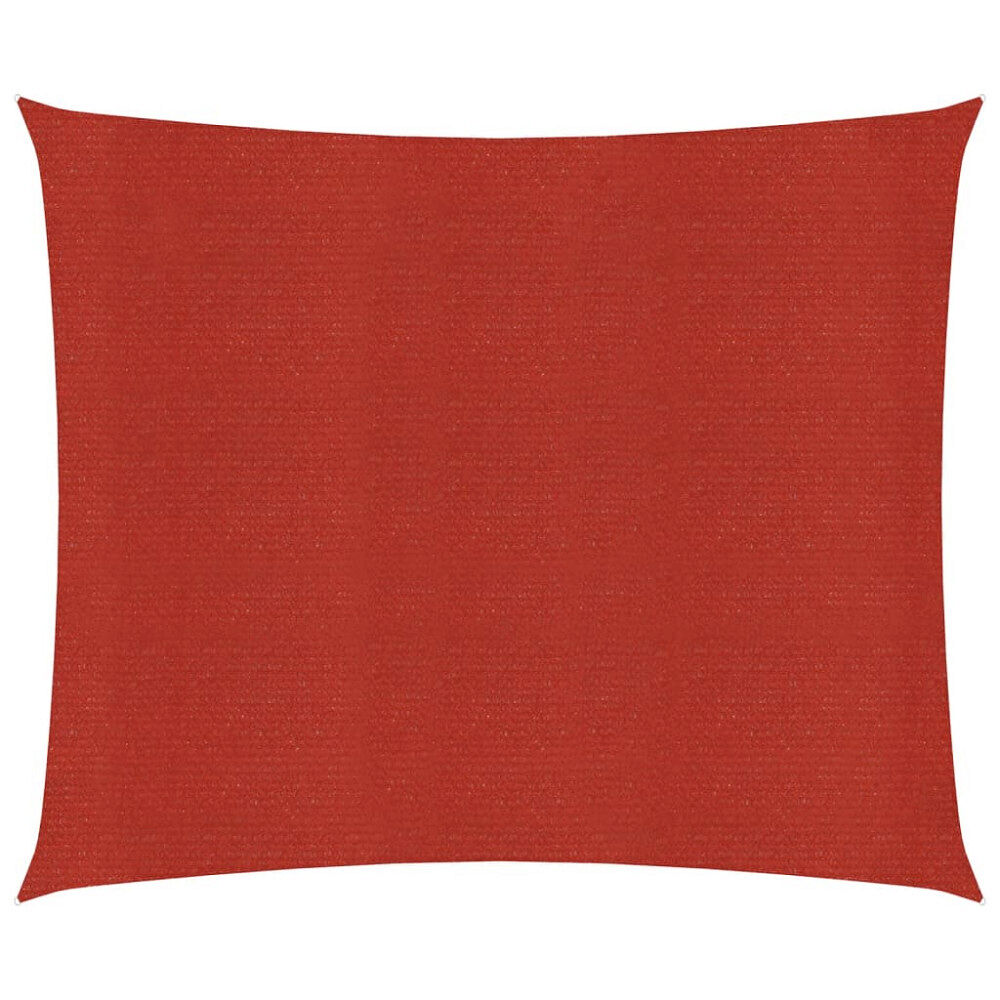 vidaXL Solsegel 160 g/m² röd 6x6 m HDPE
