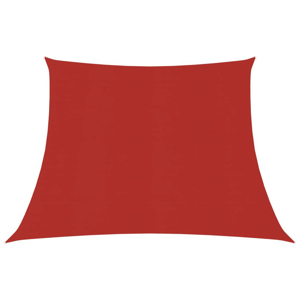 vidaXL Solsegel 160 g/m² röd 4/5x3 m HDPE