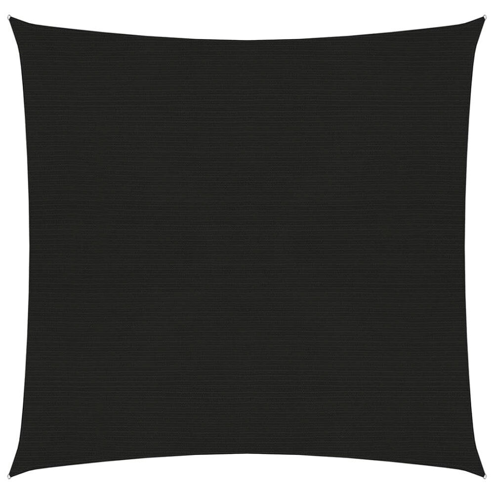 vidaXL Solsegel 160 g/m² svart 6x6 m HDPE