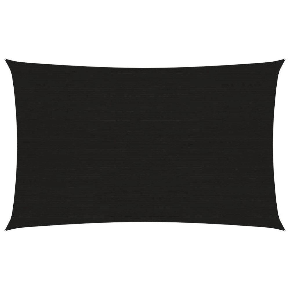 vidaXL Solsegel 160 g/m² svart 2x4,5 m HDPE