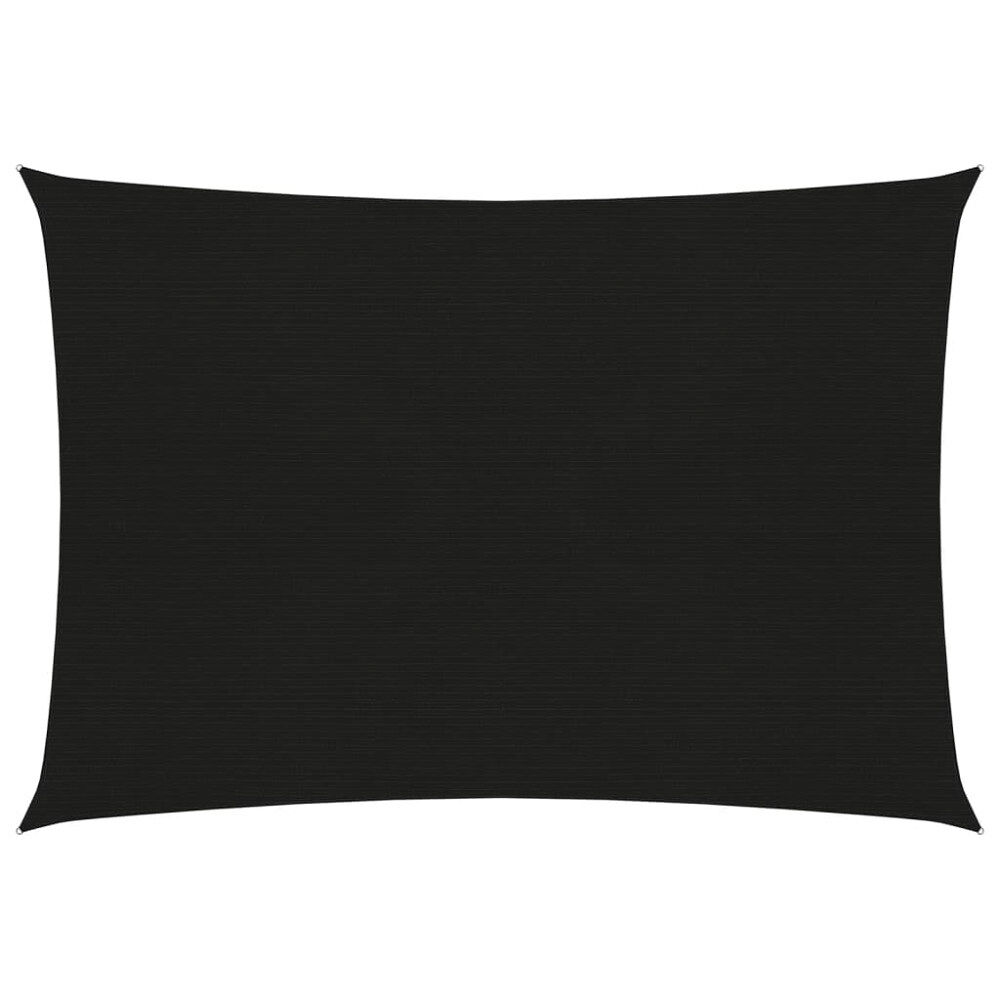 vidaXL Solsegel 160 g/m² svart 2,5x3,5 m HDPE
