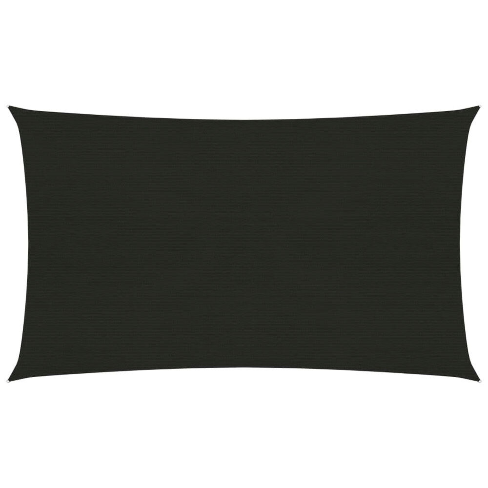 vidaXL Solsegel 160 g/m² svart 2,5x5 m HDPE