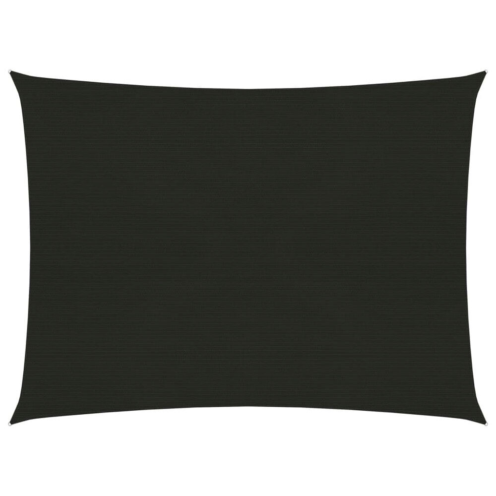 vidaXL Solsegel 160 g/m² svart 3,5x4,5 m HDPE