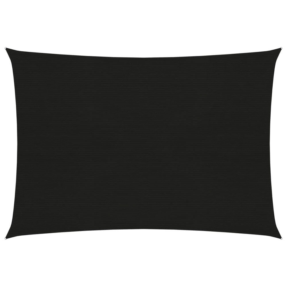 vidaXL Solsegel 160 g/m² svart 3,5x5 m HDPE
