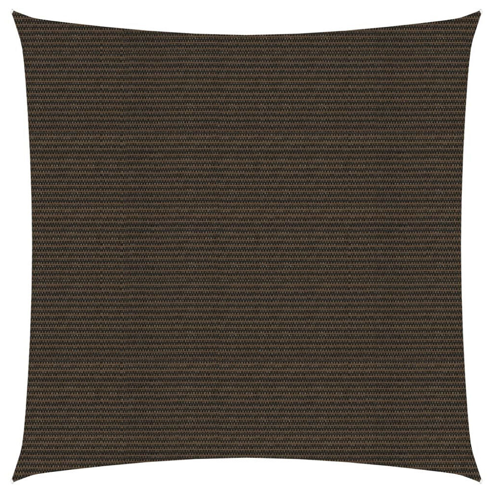 vidaXL Solsegel 160 g/m² brun 4x4 m HDPE